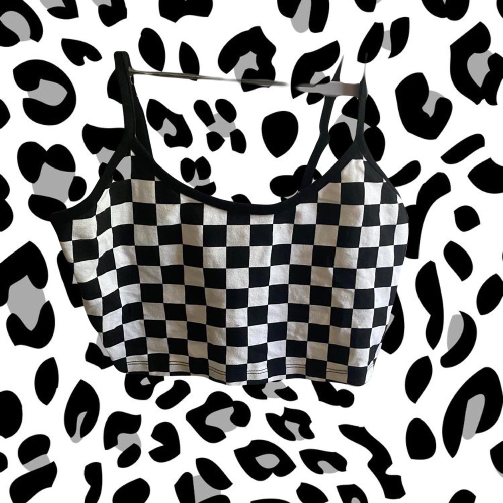 Checkered crop top